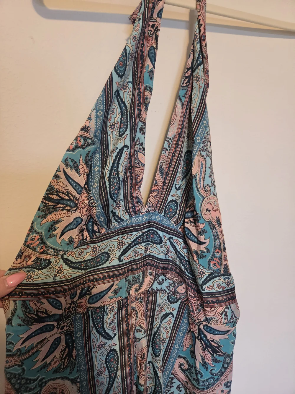 Paisley Halter Wide Leg Jumpsuit - Picture 3 of 7